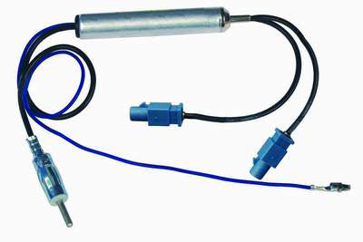 ANT631D Antenna Adapter – 2x FAKRA to DIN + Remote with Amplifier – 45cm Cable