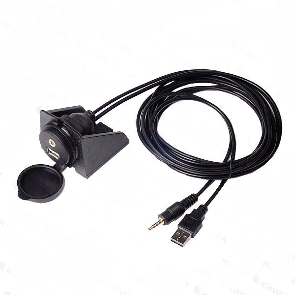 USB and AUX connection with holder