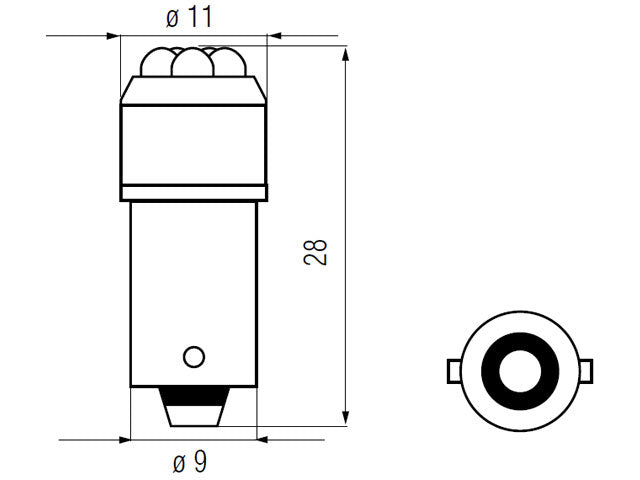 Bosma LED bulb BA9s, red
