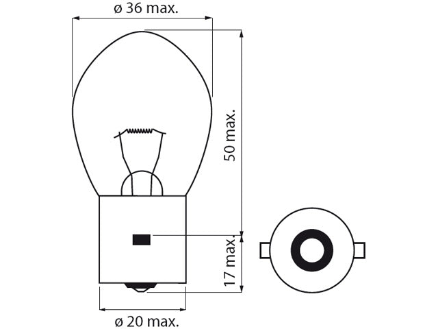 Bosma lamp BA20s, 35W