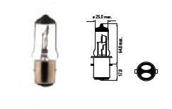 Bosma lamp BA20d, 35/35W Voltage: 6 V