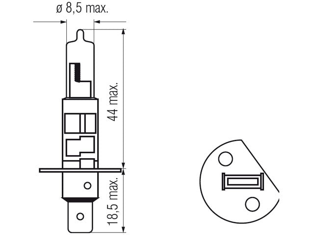 Bosma bulb H1, 12V, 55W, LLHD