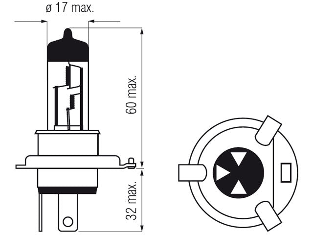 Bosma bulb H4, 12V, 60/55W