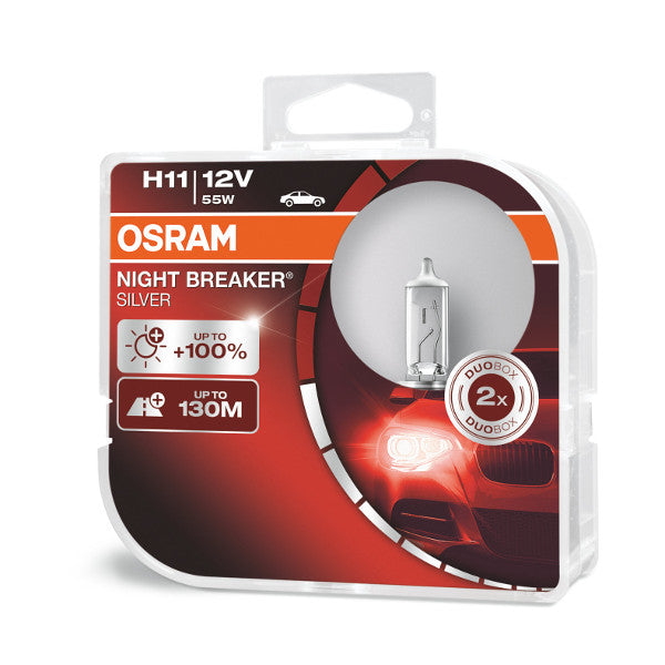 Osram bulbs SILVER +100%, H11, DUO 64